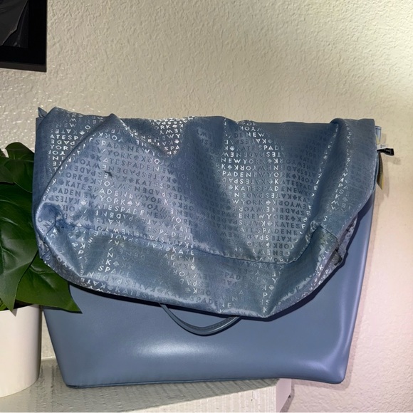 Kate Spade NY Grecia Kearny Street Blue Tote Bag Star & Moon Dusk City Scape - Picture 12 of 16